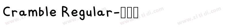 Cramble Regular字体转换